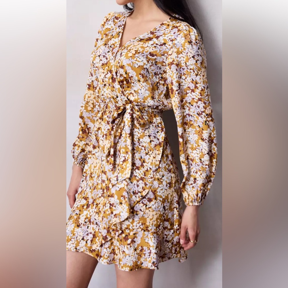 Lauren Conrad ruffle wrap dress